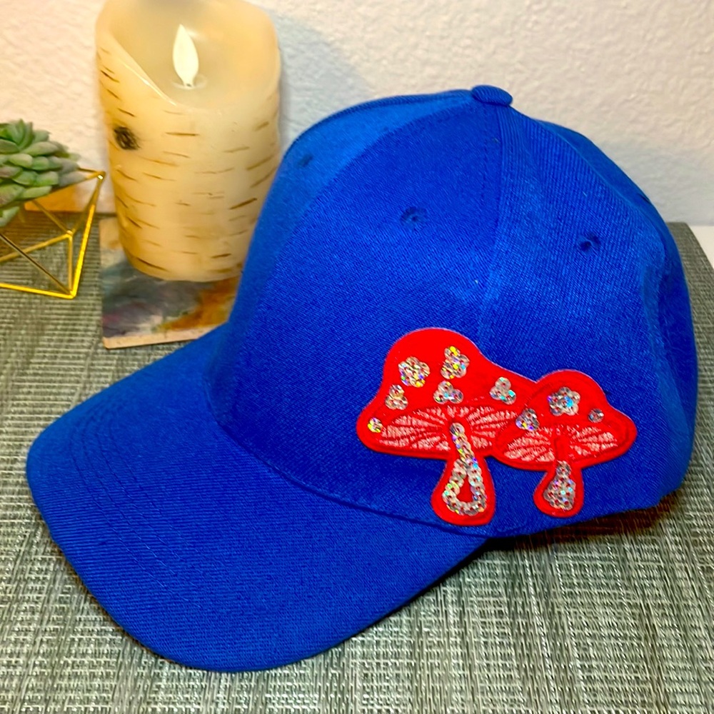 #46 Blue Mushrooms Baseball Cap 🍄